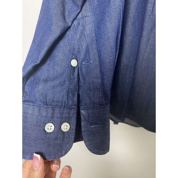 Ralph Lauren Button-Down Long Sleeve Blue Classic Fit Shirt Men's Size L  34/35 - Picture 11 of 14